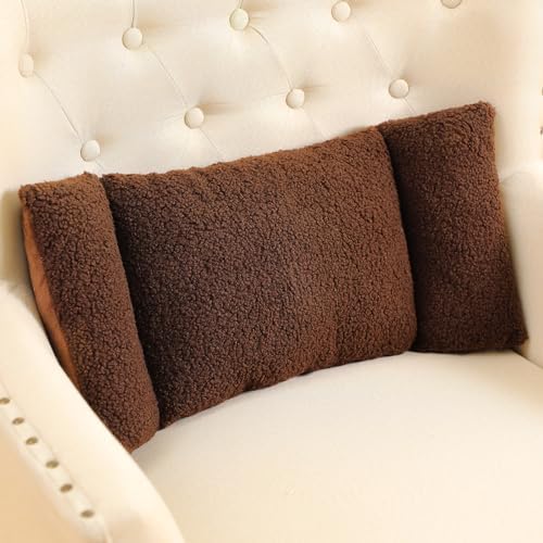 Queekay Fleece Lumbar Support Pillow 3 Section Back Pillow by Queekay