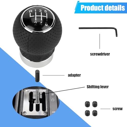 ZIMISI 6-Speed Car Shift Knob, Leather Shift Knob Lever Kit, Automatic or - Image 3