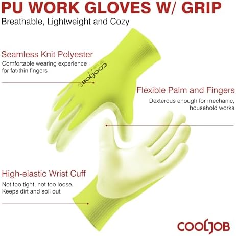 COOLJOB 12/60 Pairs Safety Work Gloves Pack Bulk - Image 2