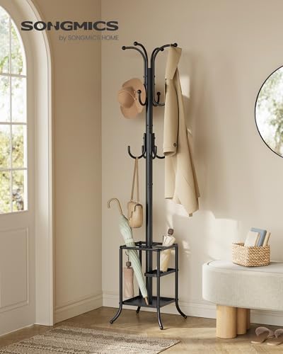 SONGMICS Metal Coat Rack Freestanding, - Image 2