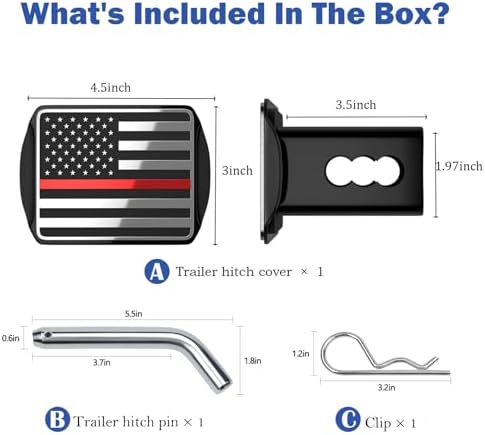 Heavy American Flag Metal Trailer Hitch Cover - Image 6