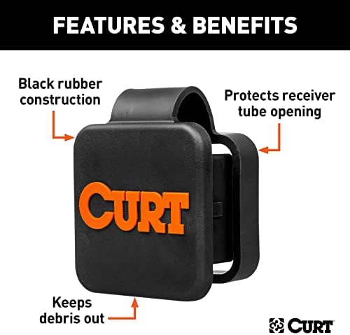CURT 22279 Rubber Trailer Hitch Cover, Fits 2-Inch Receiver - Image 4