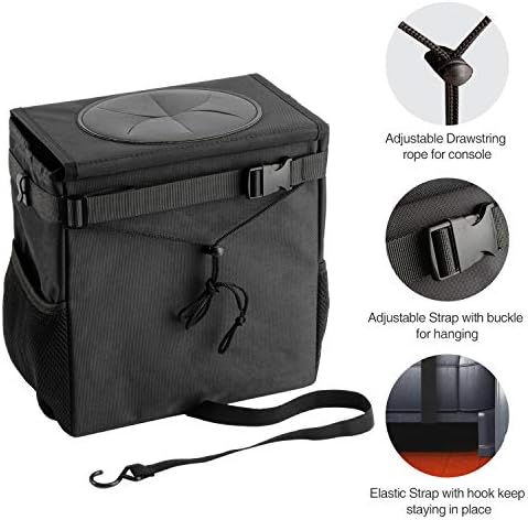 Ryhpez Car Trash Can with Lid - Image 3