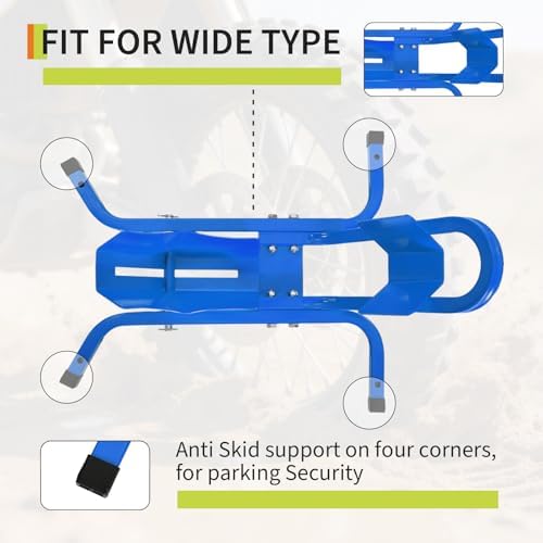 Garvee 1800 Lb Capacity Heavy Duty Motorcycle Wheel Chock – Blue - Image 3