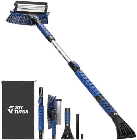JOYTUTUS 41.5″ Extendable Snow Brush and Ice Scraper, 270°Pivoting Snow Scraper by JoyTutus