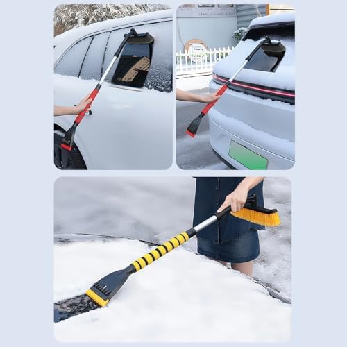 3. Heavy-Duty Ice Scraper Tool Featuring Rotatable Dense Bristles & Detachable - Image 4