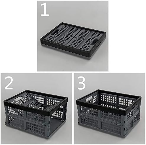 4-Pack 15 L Plastic Collapsible Storage Crates, Folding Baskets - Image 3