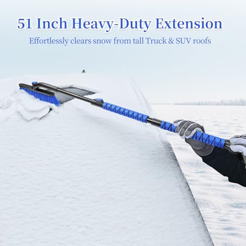 HEEYA 51 Inch Long Scraper Snow Brush - Image 2