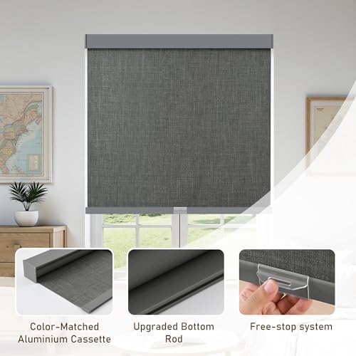 AOSKY Cordless Blackout Roller Shades - Image 3