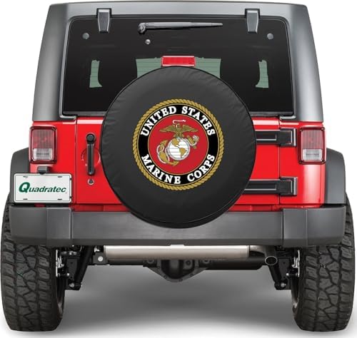 Quadratec Spare Tire Cover, U.S. Marines Licensed Logo - Image 2