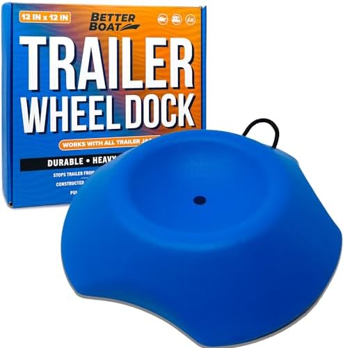 Trailer Wheel Chocks with Rope and Wheel Dock, by BetterBoat