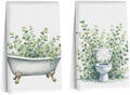 Lovdazzles 2 Pcs Funny Eucalyptus Kitchen Towels Decorative Tea Towel by Lovdazzles
