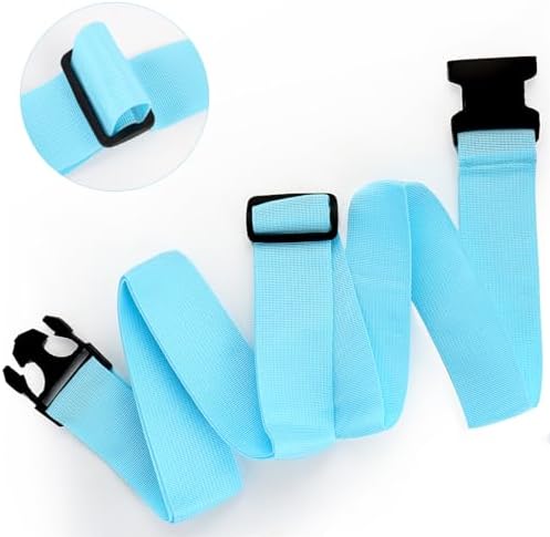 Luggage Straps Travel Belt Multiple Suitcase Connector, 2 Pack Light Blue - Image 2