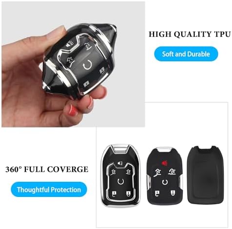 for Chevy GMC Key Fob Cover 6 Buttons Key Case 2016-2025 - Image 4