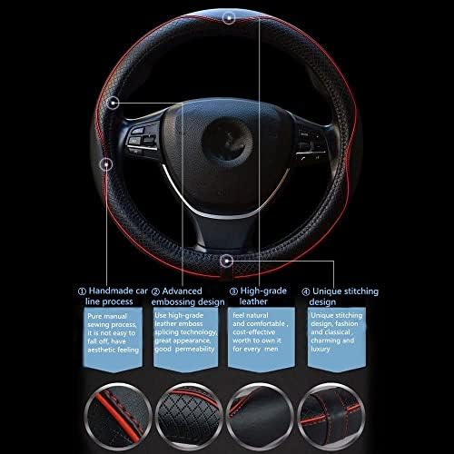 Car Steering Wheel Cover, Breathable, Heavy Duty, Full Surround, Sports Style - Image 4