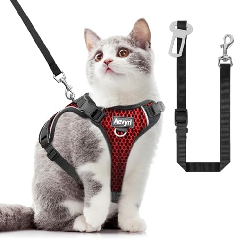 Cat Harness and Leash for Walking Escape Proof Soft Adjustable Cat Leash by Unknown