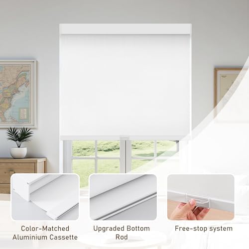 AOSKY Custom Cordless Blackout Roller Shades - Image 3