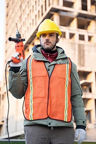 Dazonity High Visibility Reflective Safety Vest, Reflective Strips, Fit - Image 2