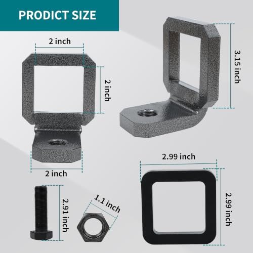 Anti Rattle Hitch Clamp 2" Heavy Duty Steel Hitches - Image 2