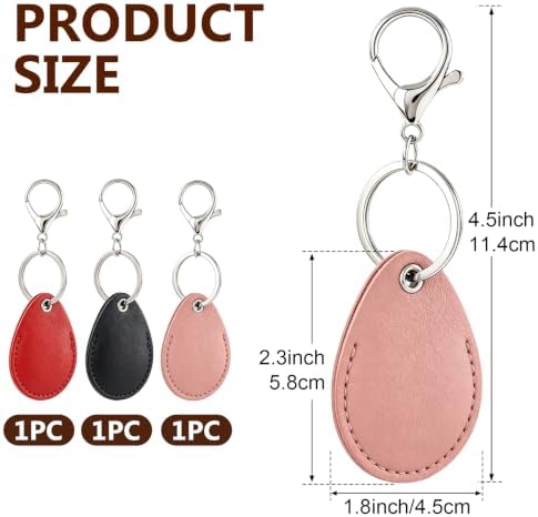 PAGOW 2.3x1.8in Key Fob Holder, PU Leather RFID Key Case Protector - Image 2