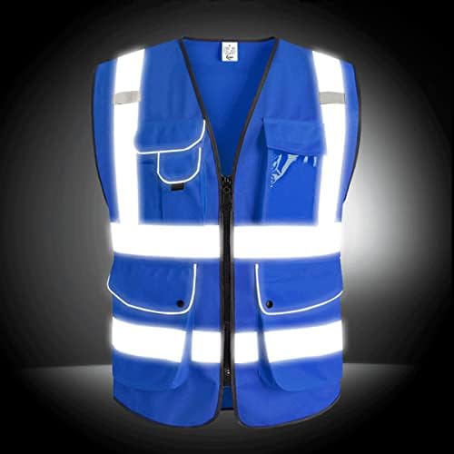 XIAKE 9 Pockets Class 2 High Visibility Reflective Safety Vest - Image 4