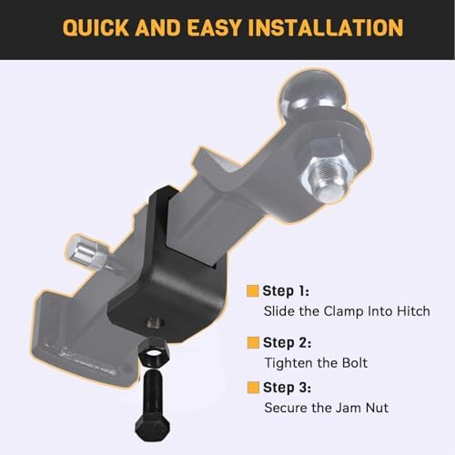 Anti Rattle Hitch Clamp, Hitch Tightener - Image 5