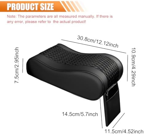 Leather Memory Foam Auto Center Console Armrest Pillow Pad - Image 2