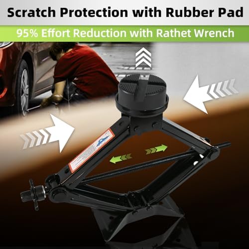 Car Jack Kit 2.5 Ton with Rubber Jack Pad, Emergency Kit Tire Changing Kit - Image 4
