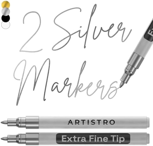 ARTISTRO Silver Acrylic Paint Markers by ARTISTRO