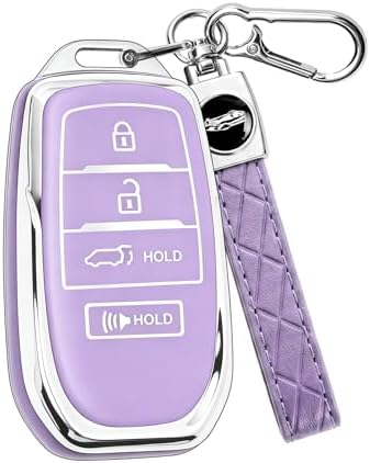 for Toyota Key Fob Cover with Keychain, Soft TPU Key Fob Holder, Fit by Unknown