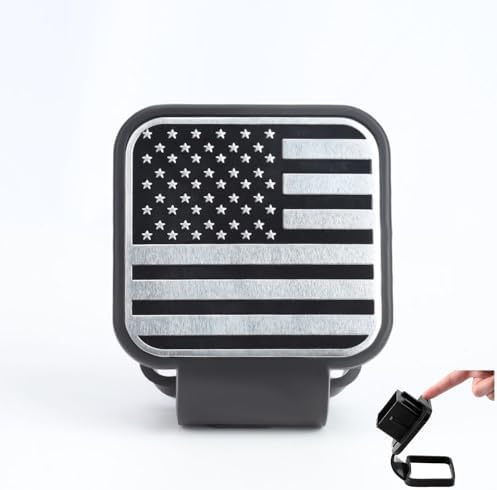 2 Inch Trailer Hitch Cover Plug, American Flag Rubber Tow Hitch Cap, Universal by Unknown