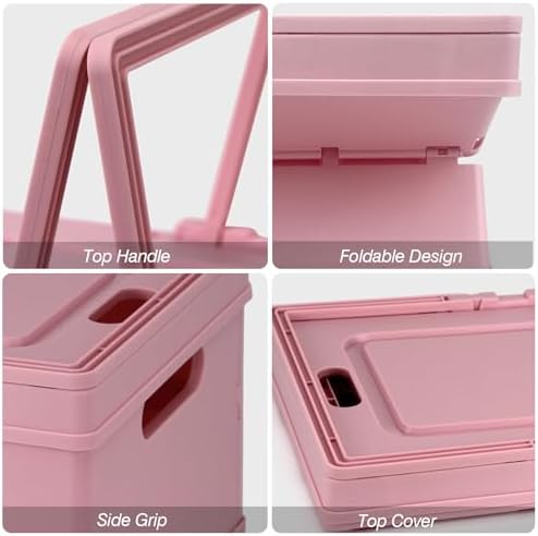 Collapsible Storage Crate, Foldable Plastic Basket - Image 3