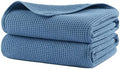 POLYTE 380 GSM Poly Blend Microfiber Quick Dry Waffle Bath Towel, 30x60 in by Polyte