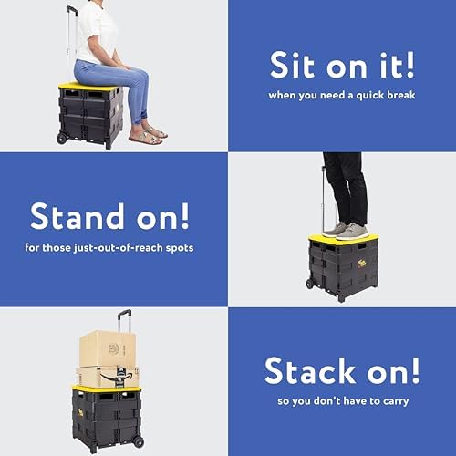 dbest Products Quik Cart Standard Collapsible Rolling Crate - Image 3