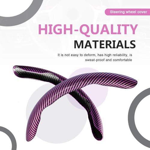 3pcs Universal Carbon Fiber Steering Wheel Cover - Image 4