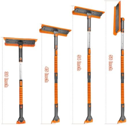 SEAAES 56 Inch Long Snow Brush Scraper and Snow Broom - Image 7
