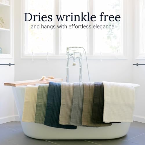 GILDEN TREE Waffle Bath Sheet Quick Dry Towel, Thin Luxury Bath Towels - Image 6