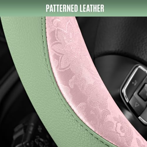 PIC AUTO Steering Wheel Cover, Universal Fit 14.5"–15.5", Soft PU Grain Leather - Image 3