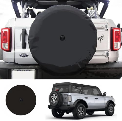 Black Spare Tire Cover with Backup Camera Hole, L-XL-XXL - Image 4