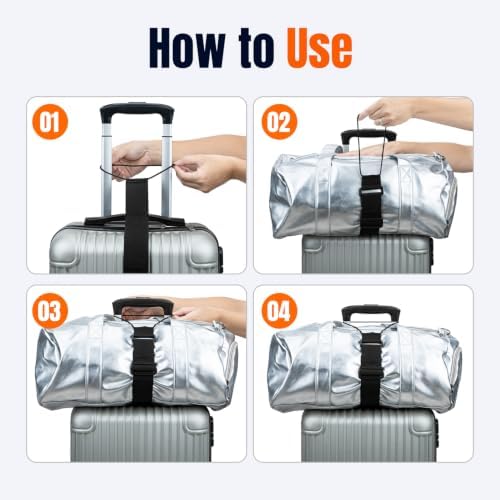 Mcbazel Luggage Connector Straps 5 Pack, Adjustable Elastic Straps - Image 5