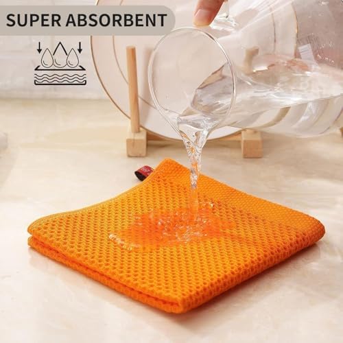 Kitinjoy 100% Cotton Waffle 12-Pack Kitchen Towels - Image 3