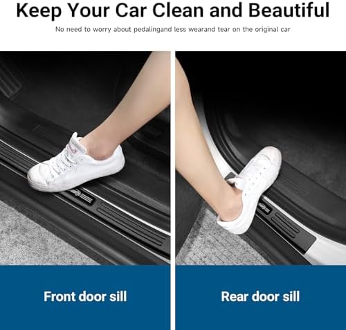4PCS Door Sill Protector for Chevy Equinox 2025 2026 Accessories Matte Black - Image 3