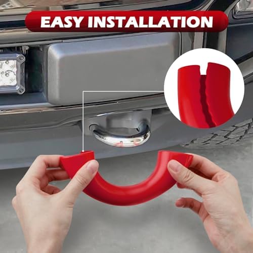 Tow Hooks Covers for F150 2004-2026/Bronco 2021-2026/Tundra Red - Image 4