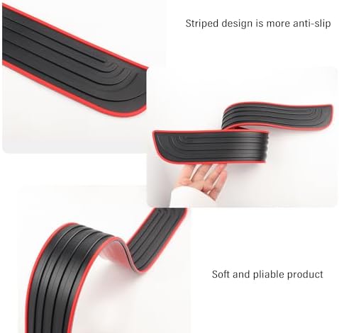 4PCS Car Door Sill Protector, Anti-Scratch Rubber Car Door Protector Edge Guards - Image 5