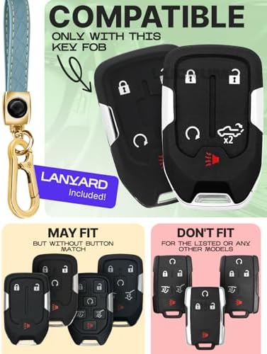 Lucrum Compatible with Chevy, Buick Key Fob Cover & Keychain - Image 2