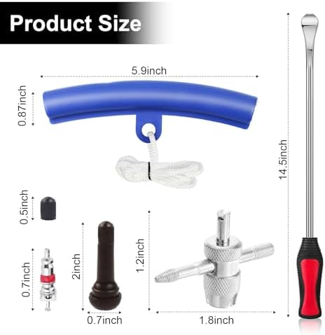 HTOMT 14.5" Tire Spoon Kit, Motorcycle Tire Changer Tire Removal Tool - Image 5