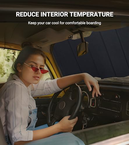 Pigenius Windshield Sun Shade for Dodge Durango 2011-2020 Front Window Sunshade - Image 4