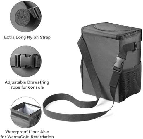 Ryhpez Car Trash Can with Lid, Hanging Trash Bin Car Garbage Can - Image 4