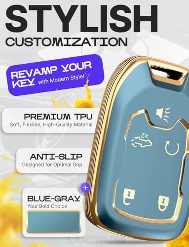 Lucrum Compatible with Chevy, Buick Key Fob Cover & Keychain - Image 3