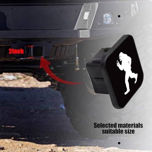 Trailer Hitch Cover Sasquatch Holding a Phone Square 2 Inch Receiver Tube Plug - Image 3